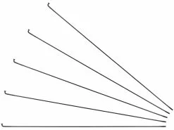 Sapim Rayons D-Light J-Bend + Écrous - 5 Pièces